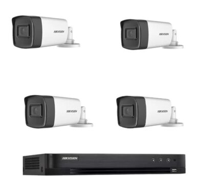 Kit supraveghere 4 camere exterior FULL HD Hikvision 40m infrarosu si DVR 4 canale Hikvision [1]