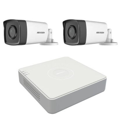 Sistem supraveghere video  profesional de exterior 2 camere Hikvision Turbo HD  80m IR si 40m IR, DVR 4 canale [1]