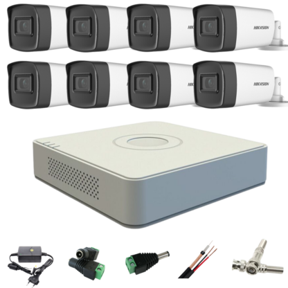 Sistem Supraveghere profesional Hikvision 8 Camere 5MP Turbo HD IR 30m [1]