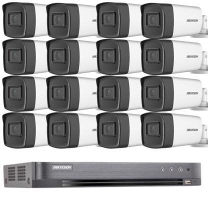 Kit supraveghere 16 camere 2MP Full HD exterior IR80m ARRAY EXIR + DVR 16 ch video / 1 ch audio, 1080P + Microfon 100m² [1]