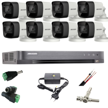 Sistem supraveghere profesional Hikvision 8 camere 5MP Turbo HD IR 40m [1]