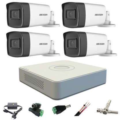 Sistem supraveghere profesional Hikvision 4 camere 5MP Turbo HD IR 40m [1]