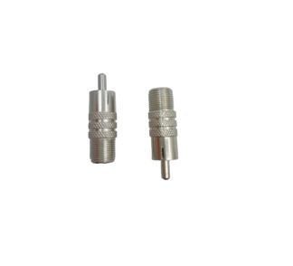 Lichidare stoc - Conector-Mufa adaptor RCA (tata) metal  AUDIO -F(mama)