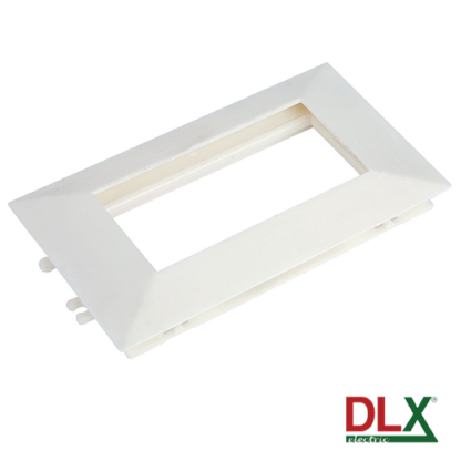 Rama alba dubla pentru aparataj 45x45 mm (4 module) - DLX [1]