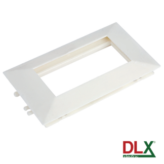 Rama alba tripla pentru aparataj 45x45 mm (6 module) - DLX