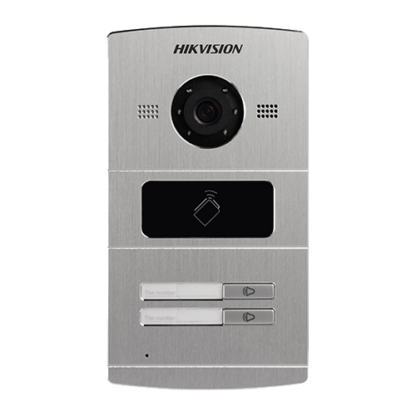 Panou exterior videointerfon TCP/IP pentru 2 familii, control acces integrat - HIKVISION [1]