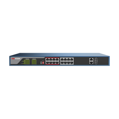 Switch Web-managed 16 porturi PoE, 2 porturi SFP uplink - HIKVISION [1]