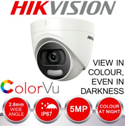 Kit supraveghere profesional Hikvision Color Vu 2 camere 5MP IR20m DVR 4 canale full accesorii cu HDD [1]