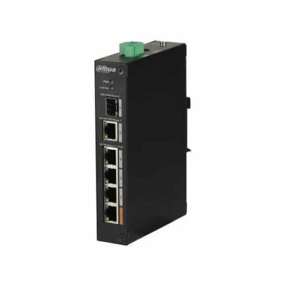 Switch Dahua PFS3106-4ET-60, PoE Industrial 4 porturi, 1x Gigabit, 1x SFP, 60W [1]