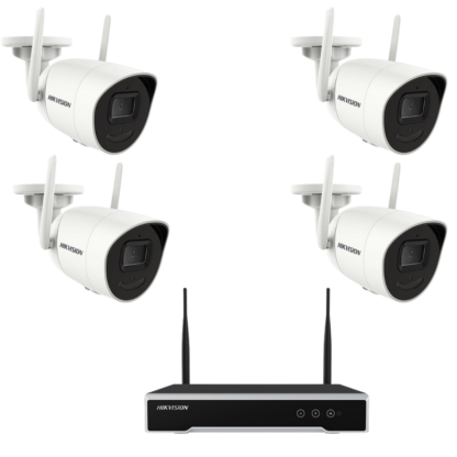 Sistem de Supraveghere Wireless cu 4 Camere Hikvision de 4MP, 30m IR, lentila 2.8mm,  NVR 4 canale [1]