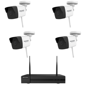 Sistem supraveghere 4 camere Hikvision HiWatch wireless 2MP, 30m IR, lentila 2.8mm, NVR 4 canale [1]