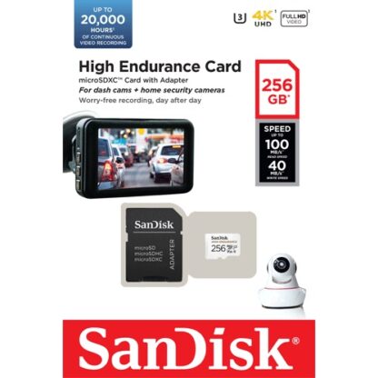 Card MicroSD 256GB'seria HIGH Endurance - SanDisk SDSQQNR-256G-GN6IA [1]