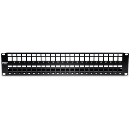 Patch Panel ecranat 48 porturi blank keystone 2U - TRENDnet TC-KP48S [1]