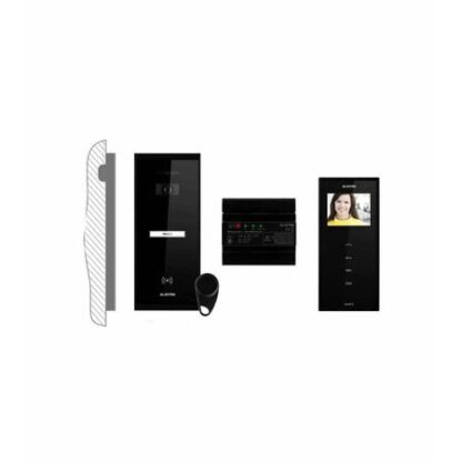 Kit videointerfon 1 familie aparent 3,5" Electra touch line smart VKM.P1SR.T3S4.ELB04 [1]