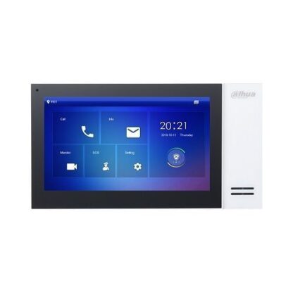 Monitor videointerfon Dahua VTH2421FW-P, IP touch screen 7 inch 1024x600, IPC surveillance, Audio bidirectional, Alarma 6/1, SD 8GB, PoE, alb [1]