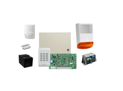 Kit alarma la efractie DSC cu sirena exterioara KIT1404EXT-BS1-OPT [1]