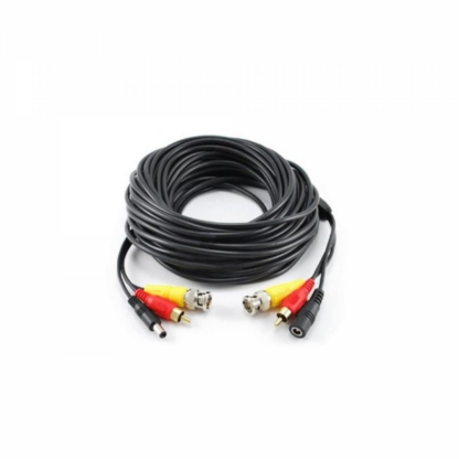 Cablu sertizat 10m BNC+DC+RCA, alimentare, semnal video, semnal audio [1]