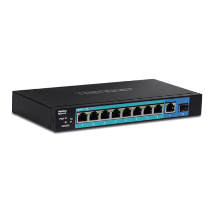 Switch 8 porturi Gigabit PoE+ 58W'1 port Gigabit'1 port SFP - TRENDnet TE-GP102 [1]