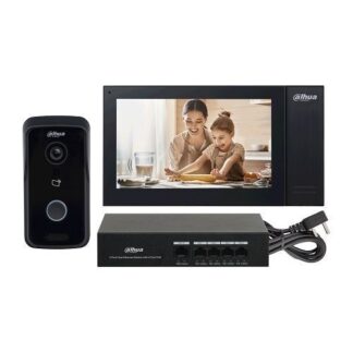 Kituri interfoane - Kit Videointerfon Dahua KTP02 IP 1 familie IC card PoE SIP