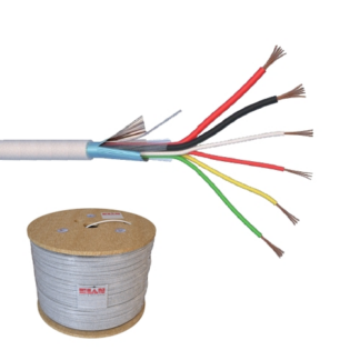 Cablu alarma - Cablu de alarma 6 fire ecranate + alimentare 2x0.75, cupru integral, 500m 6CUEF+2x0.75-T