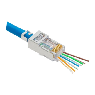 Mufa RJ-45 Cat.5e EZ Pass-Through, ecranata, 100 buc. RJ45M-CAT5-EZ