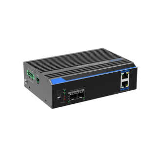 Switch industrial 2 porturi Gigabit HPoE'2 porturi uplink SFP/RJ45 - UTEPO UTP7202GE-POE