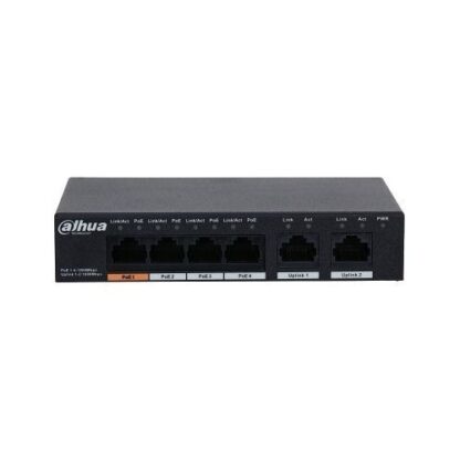 Switch Dahua PFS3006-4GT-60 PoE 4+2 porturi Gigabit, 60W [1]