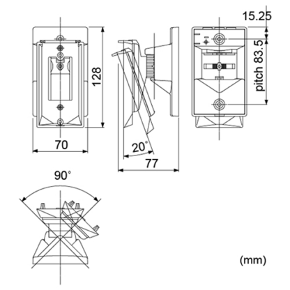 Suport de perete detector PIR (alb) - OPTEX CA-1W-W [1]