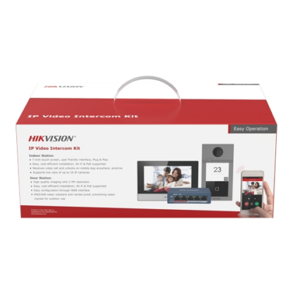 KIT videointerfon pentru o familie'Wi-Fi 2.4Ghz'monitor 7 inch - HIKVISION DS-KIS604-S [1]