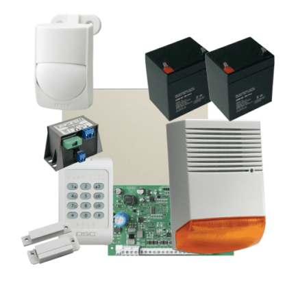 Kit alarma la efractie DSC cu sirena exterioara KIT1404EXT-BS1-OPT [1]