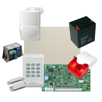 Kit alarma la efractie DSC cu sirena interioara KIT1404INT-OPT [1]