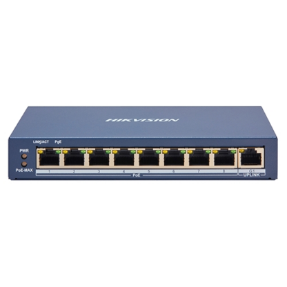 Switch 8 porturi PoE, 1 port uplink RJ45, SMART Management - HIKVISION DS-3E1309P-EI [1]