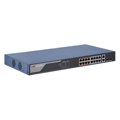 Switch 16 porturi PoE 100Mbps, 2 port uplink Gigabit, SMART Management - HIKVISION DS-3E1318P-EI [1]