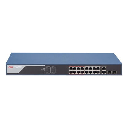 Switch 16 porturi PoE 100Mbps, 2 port uplink Gigabit, SMART Management - HIKVISION DS-3E1318P-EI [1]