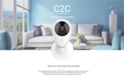 Camera supraveghere IP Wi-Fi 1 MP, IR 7.5 m, 2.8 mm, slot card, microfon, audio bidirectional, usor de configurat, CS-CV206-C0-1A1WFR [1]