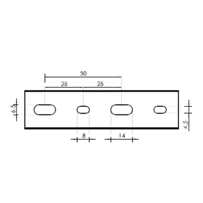 Canal cablu perforat 25x40 mm, cu capac - DLX [1]