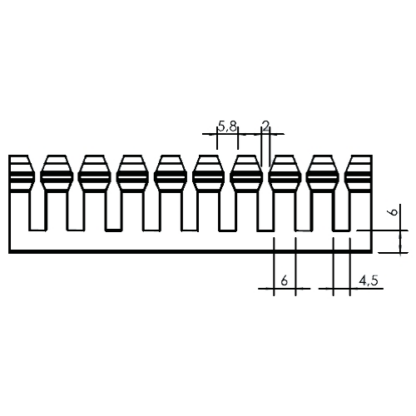 Canal cablu perforat 25x40 mm, cu capac - DLX [1]