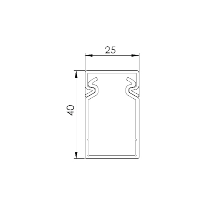 Canal cablu perforat 25x40 mm, cu capac - DLX [1]