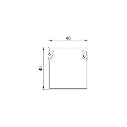 Canal cablu perforat 40x40 mm, cu capac - DLX [1]