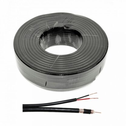 Cablu RG 59 coaxial cu alimentare 2x0.75, CUPRU 100%, rola 100 m 201801013033 [1]