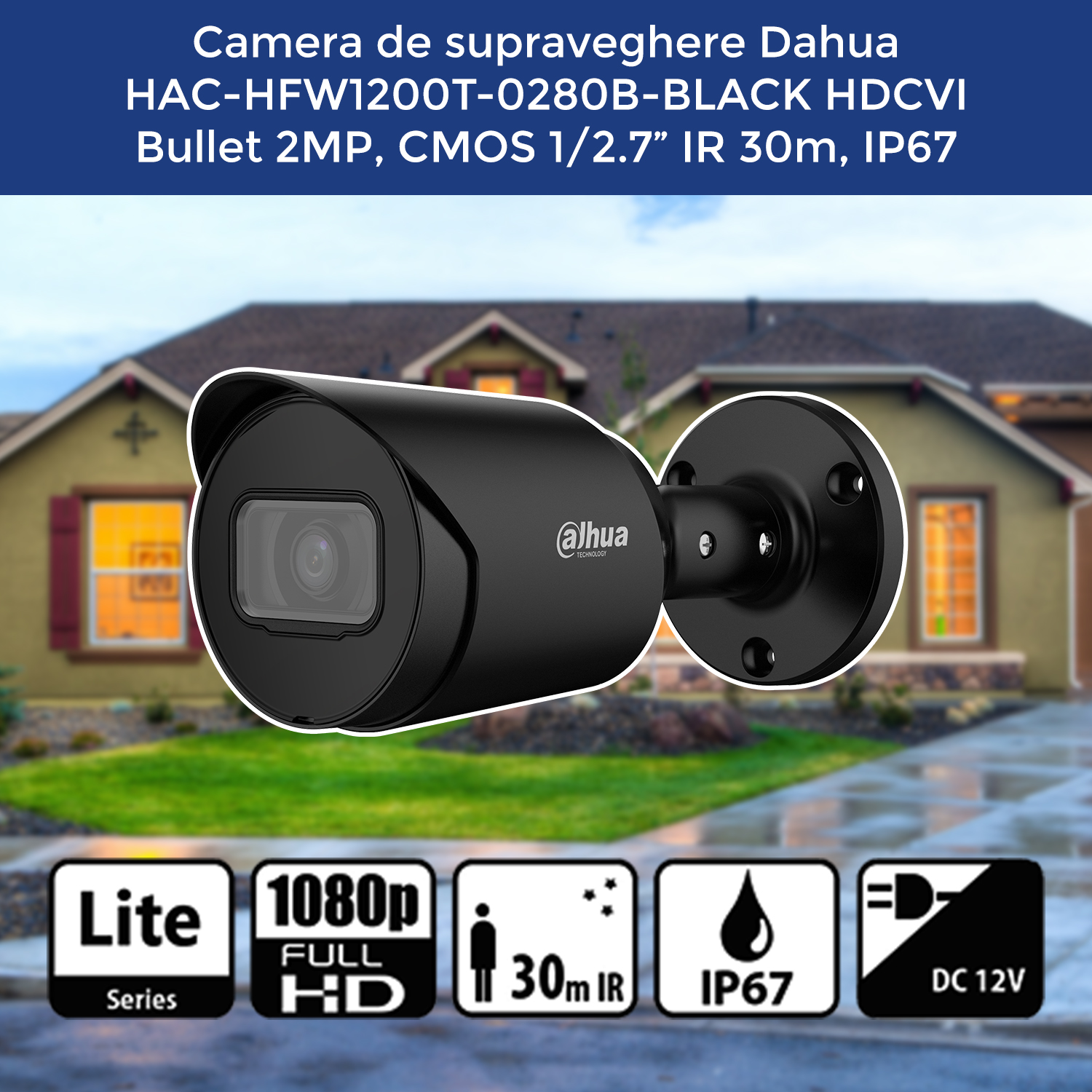 camera de supraveghere dahua black