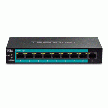 Switch 8 porturi Fast Ethernet Long Range 250m PoE+ 60W'1 port Fast Ethernet - TRENDnet TE-FP091 [1]