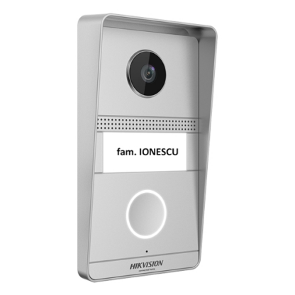 Kit videointerfon analogic 7inch, camera 2MP, conectare 2 fire - HIKVISION DS-KIS101-P(S) [1]