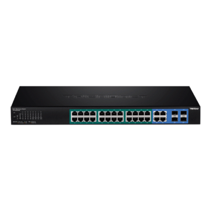 Switch 28 porturi Gigabit Web Smart, 24 x PoE+, 4 x Gigabit/SFP - TRENDnet TPE-2840WS [1]