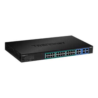 Switch 28 porturi Gigabit Web Smart, 24 x PoE+, 4 x Gigabit/SFP - TRENDnet TPE-2840WS [1]