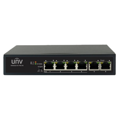 Switch 4 porturi PoE+, 2 porturi uplink RJ45 - UNV NSW2010-6T-POE-IN [1]