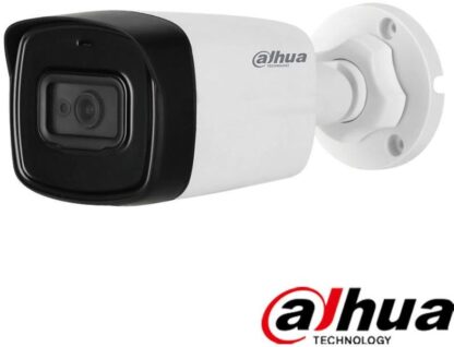 Camera de supraveghere Dahua HAC-HFW1500TL-A, HD-CVI, Bullet, 5MP, CMOS 1/2.7'', 3.6mm, 2 LED, IR 80m, IP67, Microfon, Carcasa metal+plastic [1]