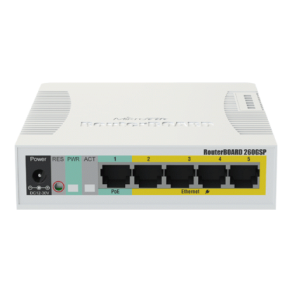 Cloud Smart Switch 5 x Gigabit (4 x PoE), 1 x SFP - Mikrotik CSS106-1G-4P-1S [1]