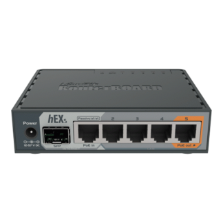 Router hEX S, 5 x Gigabit, 1 xSFP, RouterOS L4 - Mikrotik RB760iGS