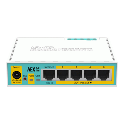 Router hEX PoE Lite, 5 x Fast Ethernet 4 x PoE, RouterOS L4 - Mikrotik RB750UPr2 [1]